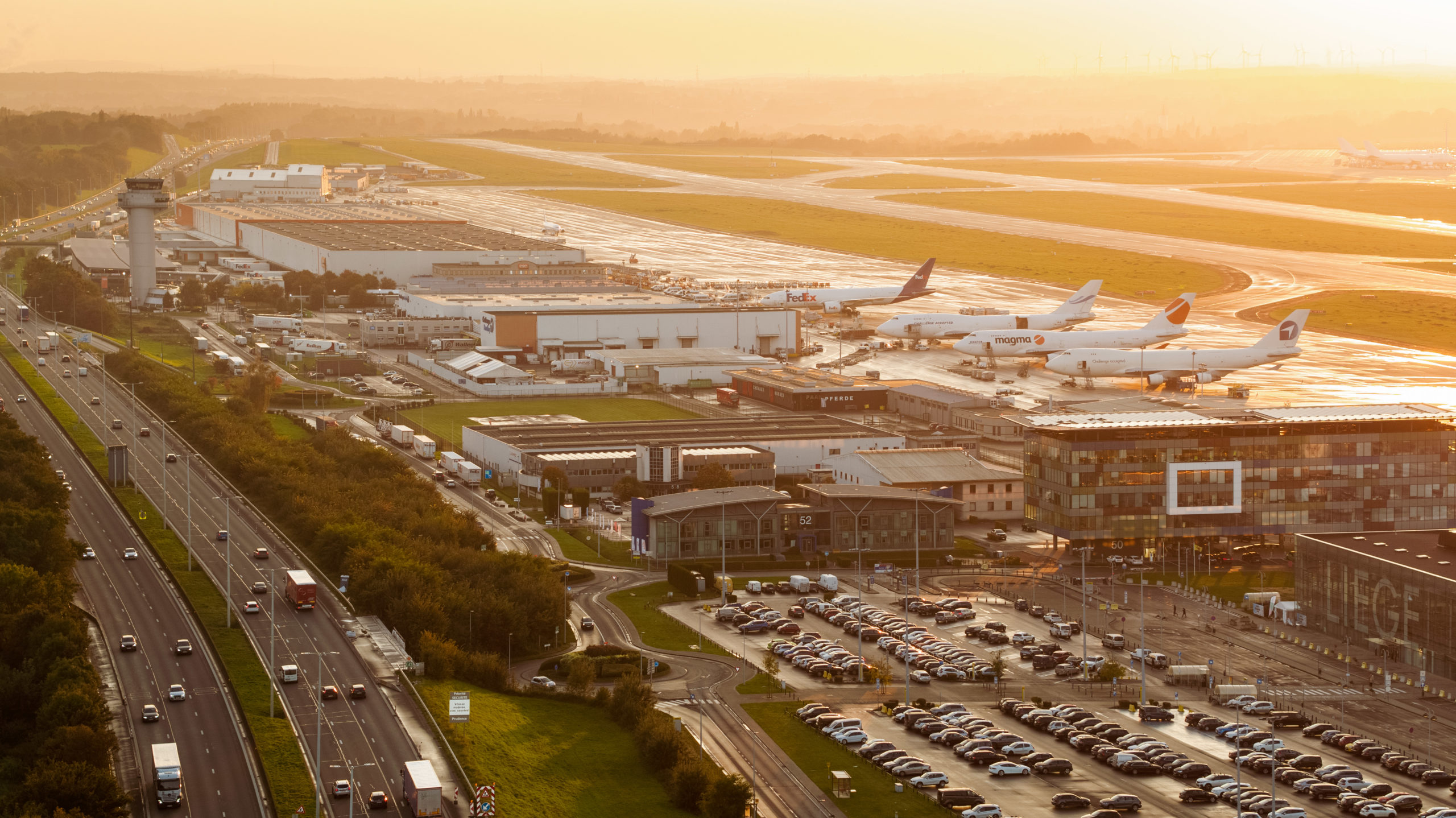 Vue aérienne de Liege Airport