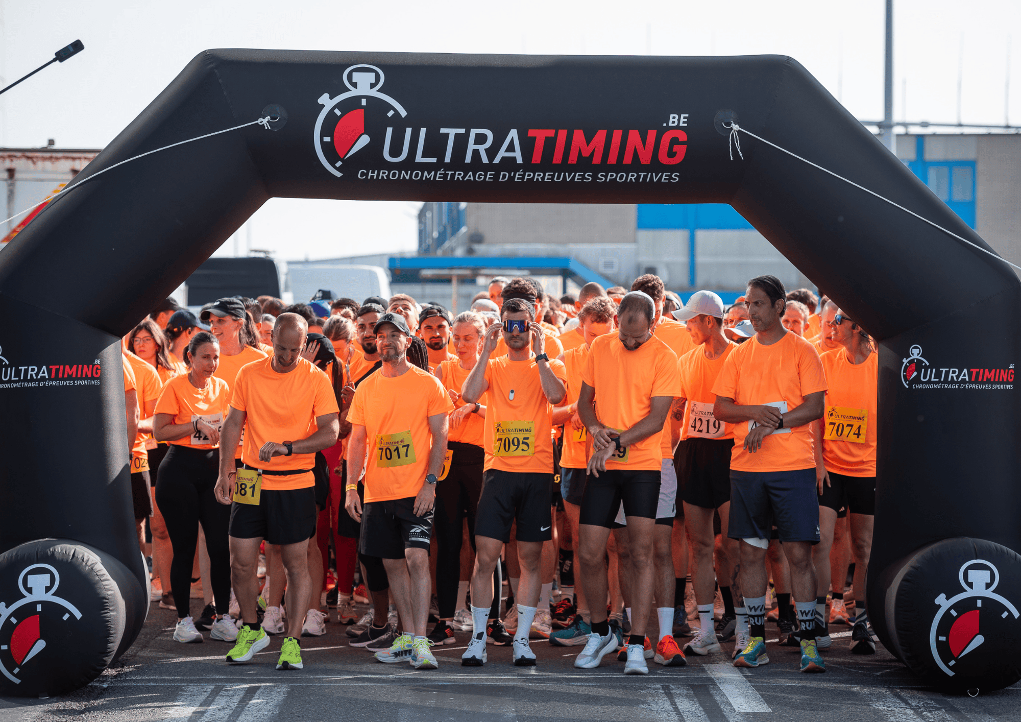 Départ de la course Liege airport running tour