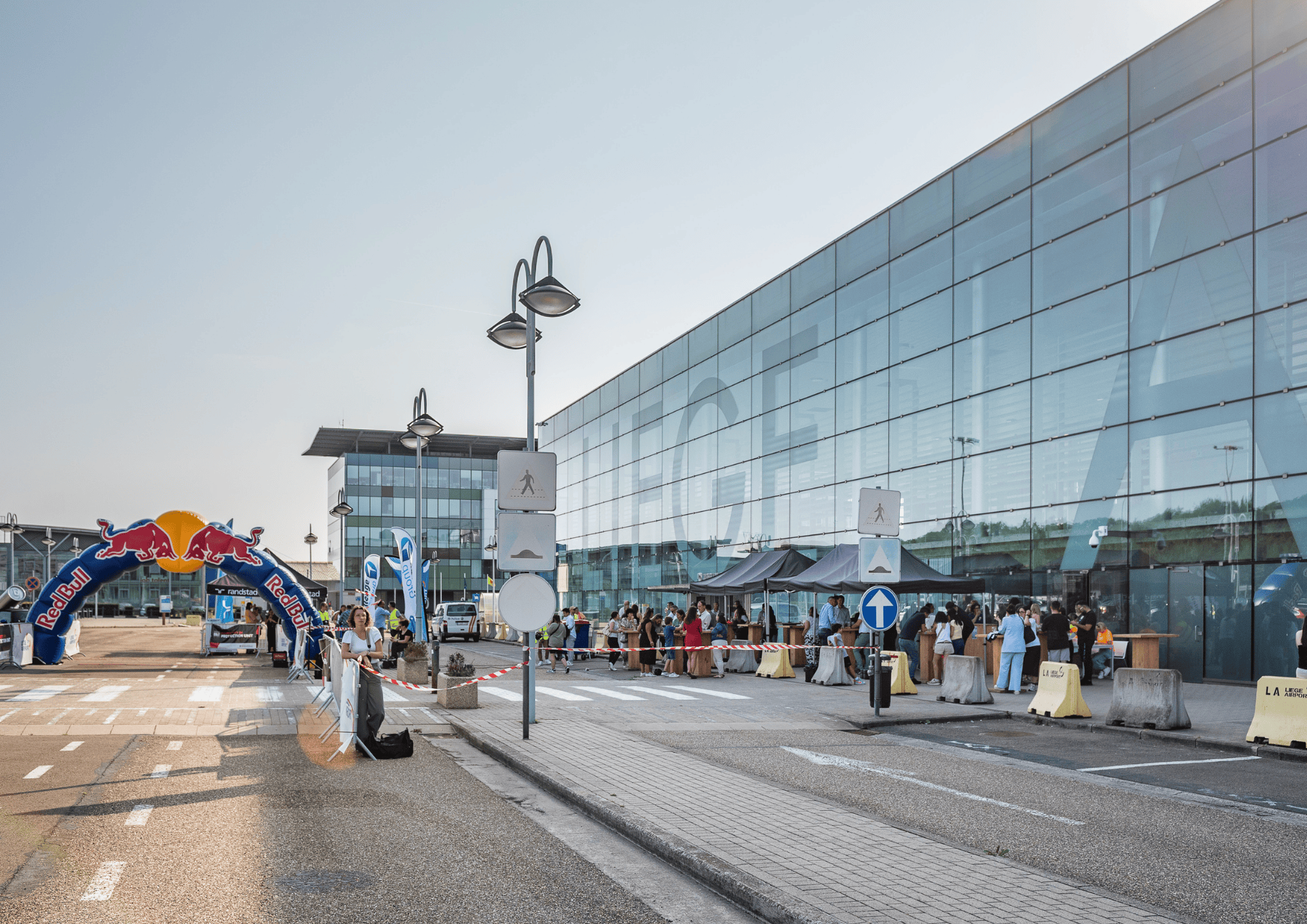 Fin de la course Liege airport running tour